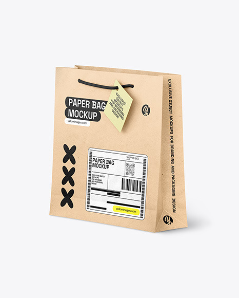 Kraft Paper Shopping Bag Mockup