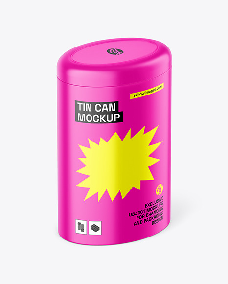 Matte Tin Can Mockup