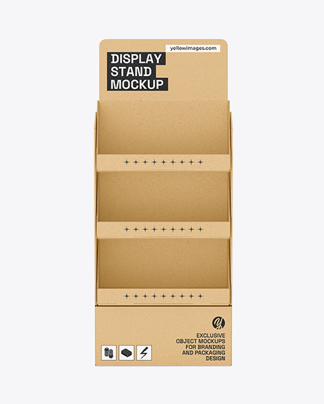 Kraft Paper Display Stand Mockup
