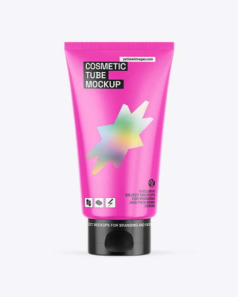 Glossy Cosmetic Tube Mockup