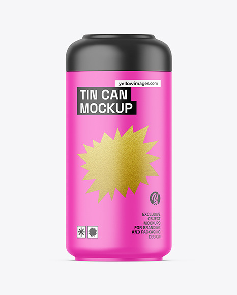 Matte Tin Can Mockup
