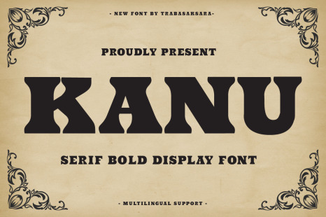 Kanu - Serif Bold Display Font