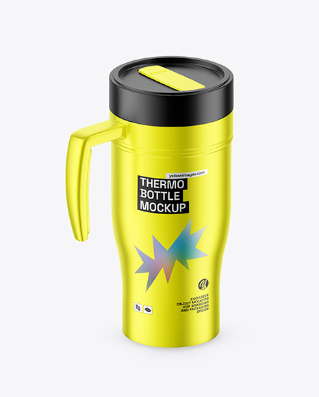 Metallized Thermo Bottle Mockup