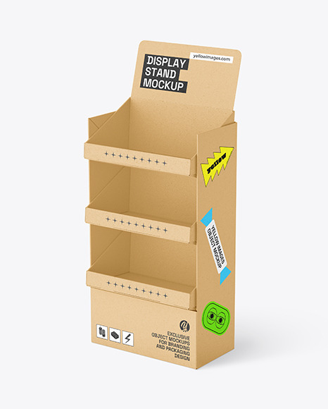 Kraft Paper Display Stand Mockup