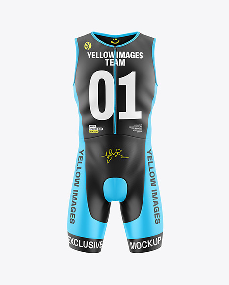 Men&#039;s Cycling Suit Mockup