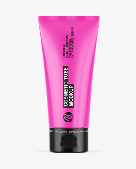 Glossy Cosmetic Tube Mockup