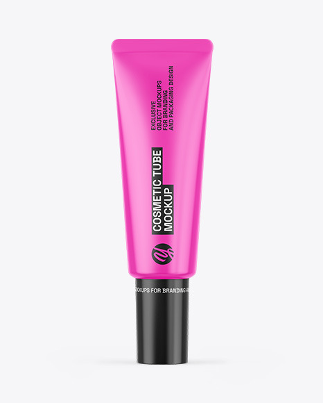 Glossy Cosmetic Tube Mockup
