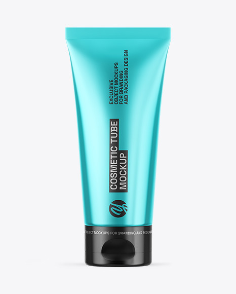 Metallic Cosmetic Tube Mockup