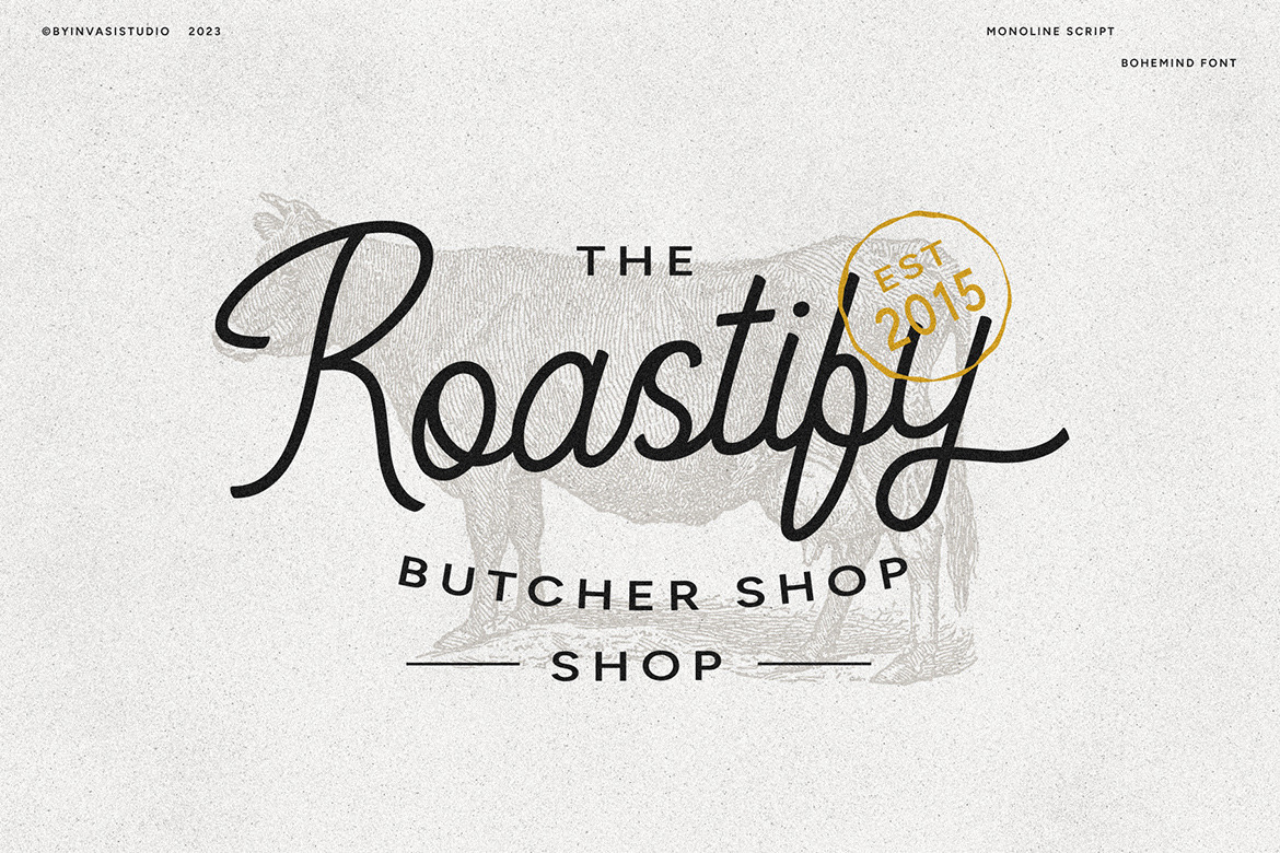 Bohemind - Monoline Signature Font Bohemind - Monoline Signature Font