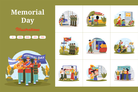 M720_Memorial Day Illustration Pack