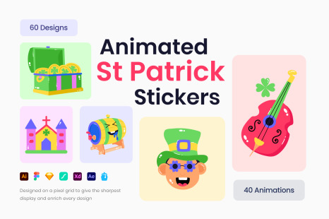 St Patrick&#039;s Day Stickers