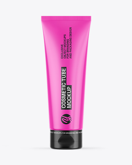 Glossy Cosmetic Tube Mockup