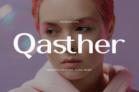 Qashter Modern Ligature Sans-Serif.