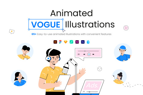 Vogue Illustrations and Animations