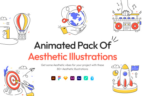 85 Animated Aesthetic Illustrations