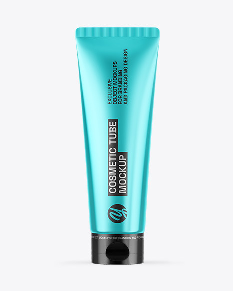 Metallic Cosmetic Tube Mockup
