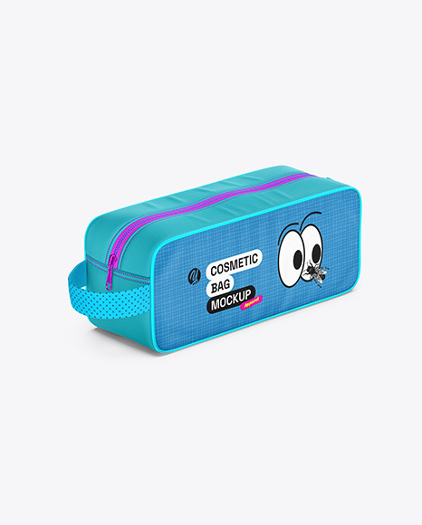 Cosmetic Bag Mockup - Half Side View