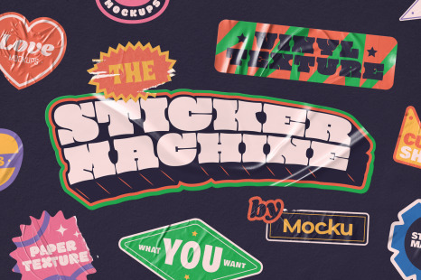 Stickers Mockup Machine