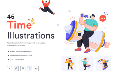 45 Time Illustration