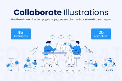 Collaborate Illustration Pack