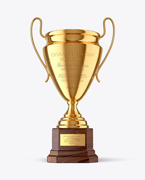 Gold Champion Cup Mockup