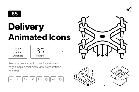 Animated Delivery Icon Set