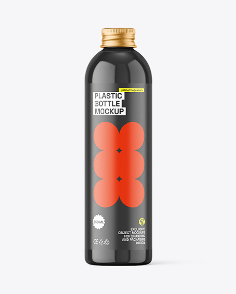 Glossy Plastic Bottle Mockup