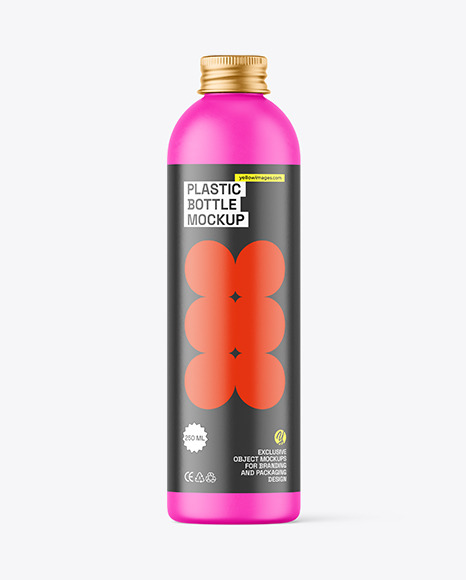 Matte Plastic Bottle Mockup