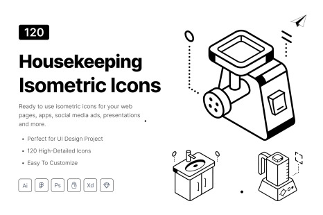 Isometric Housekeeping Icons