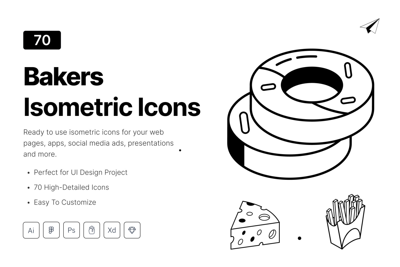 Isometric Bakery Icons