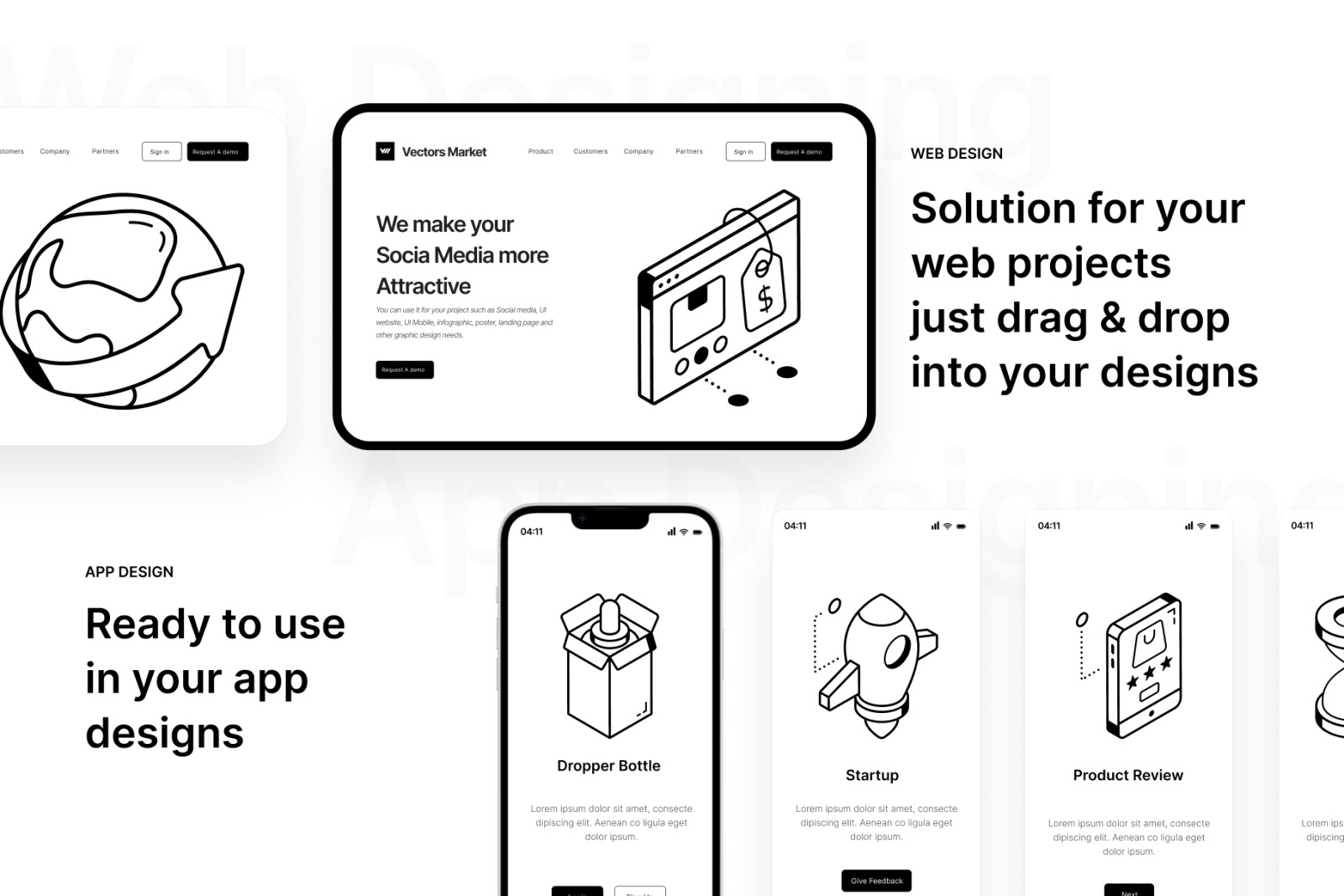 Isometric Product Management Icons Isometric Product Management Icons