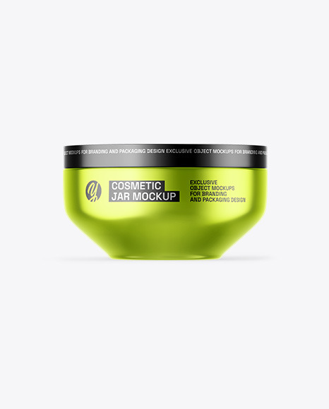 Metallic Cosmetic Jar Mockup