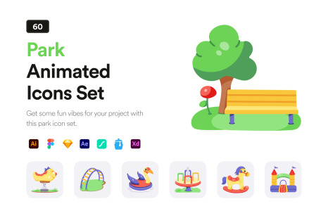 Animated Park Icon Set
