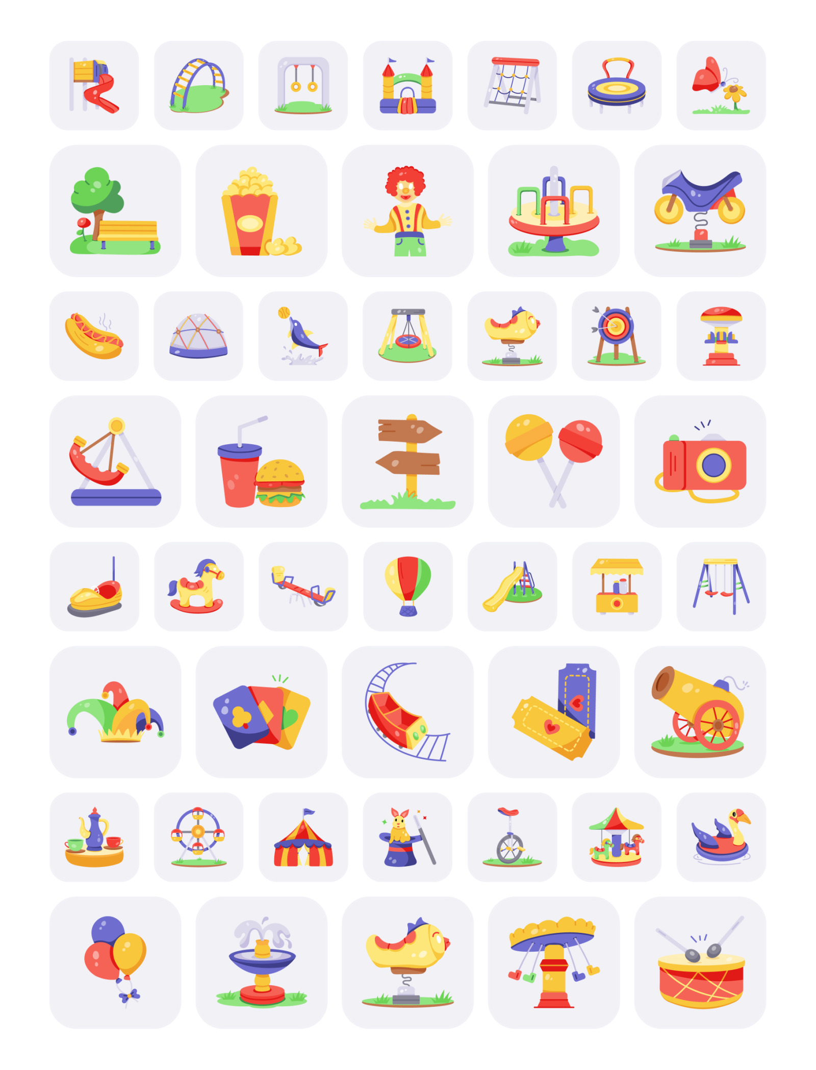 Animated Park Icon Set Animated Park Icon Set