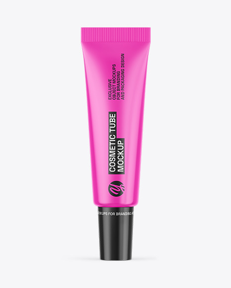 Glossy Cosmetic Tube Mockup