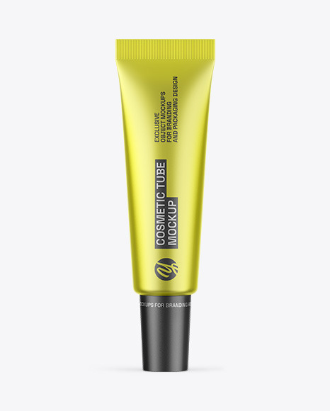 Matte Metallic Cosmetic Tube Mockup