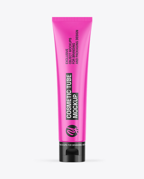 Glossy Cosmetic Tube Mockup