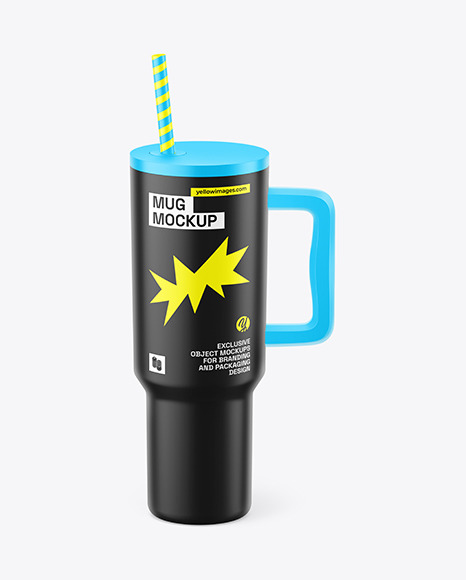 Matte Ceramic Travel Mug Mockup
