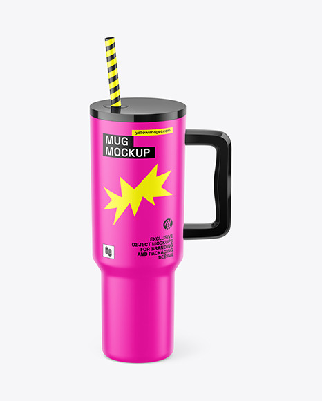 Matte Travel Mug Mockup