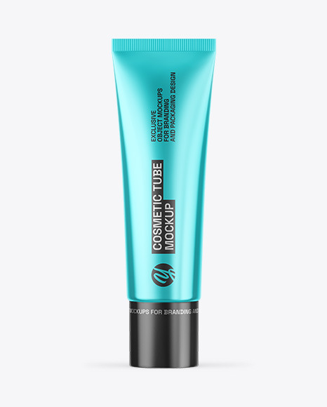 Metallic Cosmetic Tube Mockup