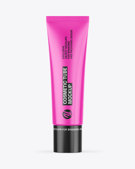Glossy Cosmetic Tube Mockup