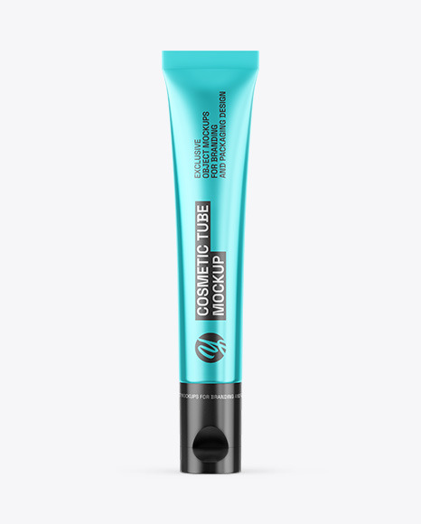 Metallic Cosmetic Tube Mockup