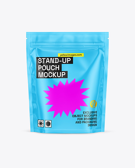 Matte Stand-Up Pouch Mockup