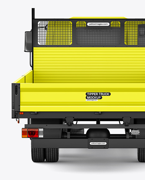 Tipper Truck Mockup - Back View
