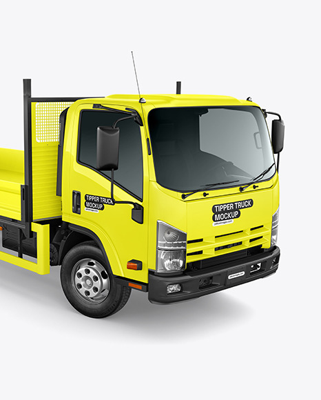 Tipper Truck Mockup - Half Side View