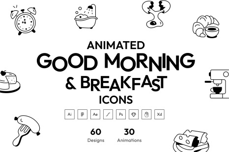 Good Morning and Breakfast Icons