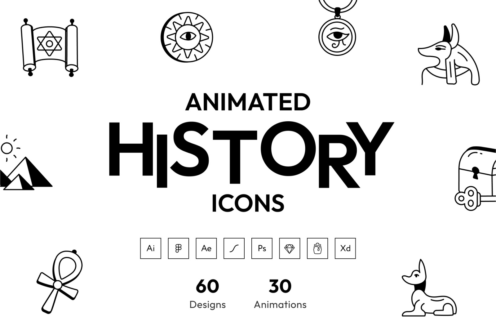 Animated History Icons