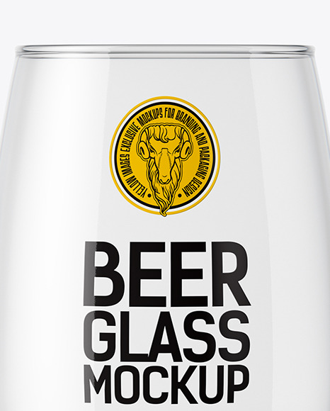 Empty Beer Glass Mockup - Free Download Images High Quality PNG, JPG