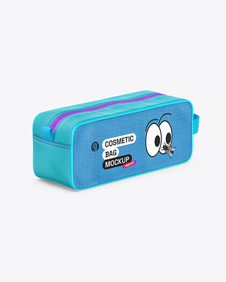 Cosmetic Bag Mockup - Half Side View