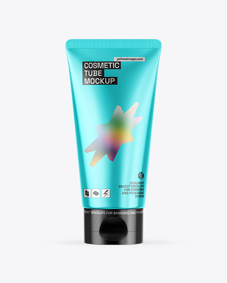 Metallic Cosmetic Tube Mockup
